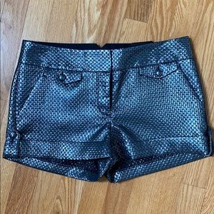 Silver metallic Express shorts